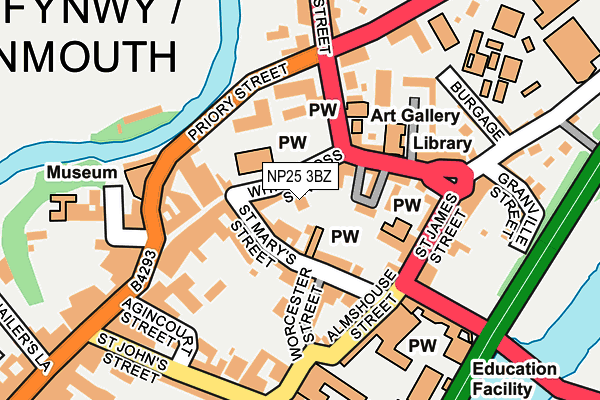 NP25 3BZ map - OS OpenMap – Local (Ordnance Survey)