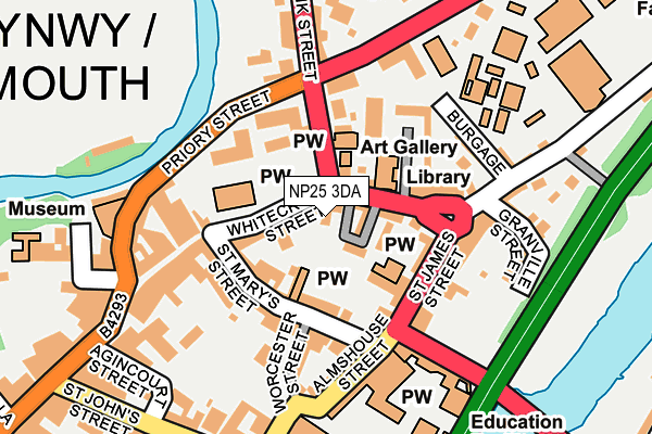 NP25 3DA map - OS OpenMap – Local (Ordnance Survey)
