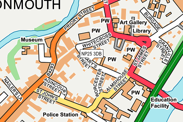 NP25 3DB map - OS OpenMap – Local (Ordnance Survey)