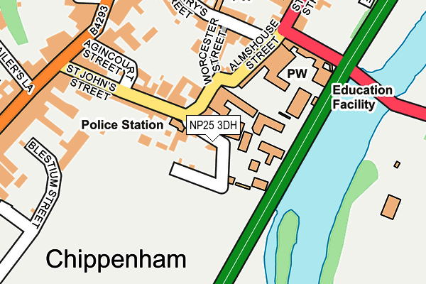 NP25 3DH map - OS OpenMap – Local (Ordnance Survey)