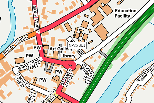 NP25 3DJ map - OS OpenMap – Local (Ordnance Survey)