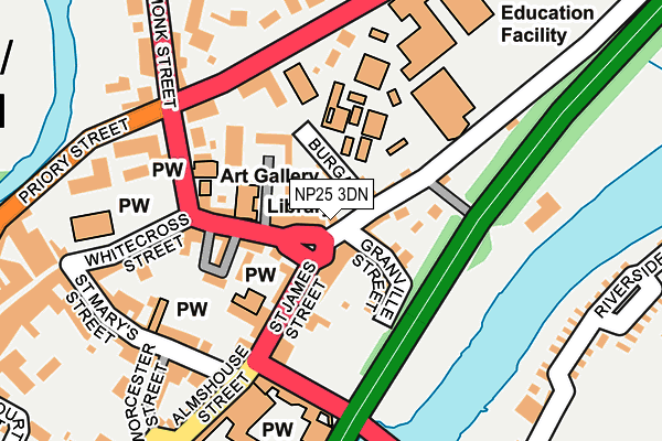 NP25 3DN map - OS OpenMap – Local (Ordnance Survey)