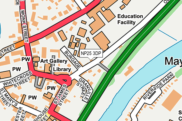 NP25 3DP map - OS OpenMap – Local (Ordnance Survey)