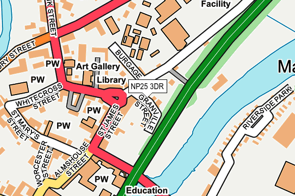 NP25 3DR map - OS OpenMap – Local (Ordnance Survey)