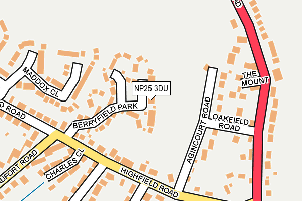 NP25 3DU map - OS OpenMap – Local (Ordnance Survey)
