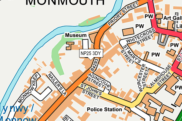Map of ANDREW BAYLISS HAIRDRESSING MONMOUTH LIMITED at local scale