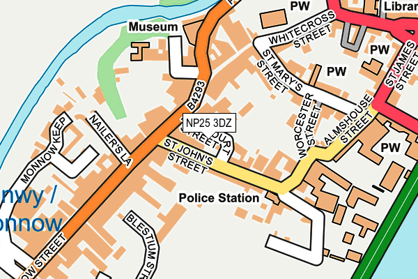 NP25 3DZ map - OS OpenMap – Local (Ordnance Survey)