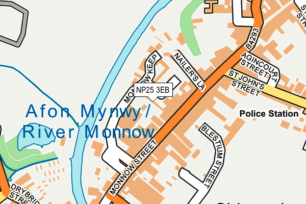 NP25 3EB map - OS OpenMap – Local (Ordnance Survey)