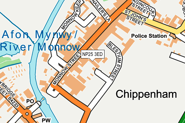 NP25 3ED map - OS OpenMap – Local (Ordnance Survey)