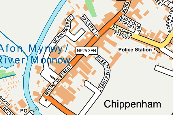 NP25 3EN map - OS OpenMap – Local (Ordnance Survey)