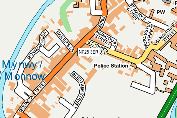 NP25 3ER map - OS OpenMap – Local (Ordnance Survey)