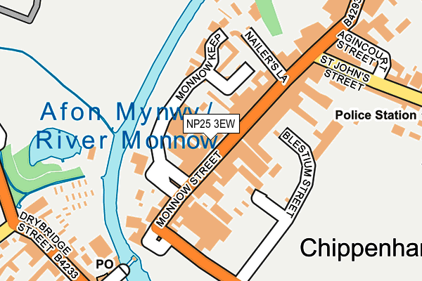 NP25 3EW map - OS OpenMap – Local (Ordnance Survey)