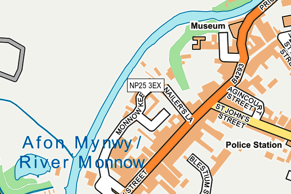 NP25 3EX map - OS OpenMap – Local (Ordnance Survey)