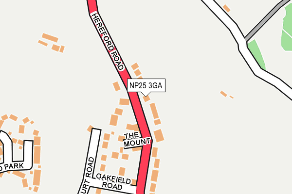 NP25 3GA map - OS OpenMap – Local (Ordnance Survey)