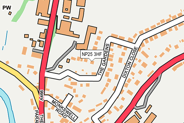 NP25 3HF map - OS OpenMap – Local (Ordnance Survey)