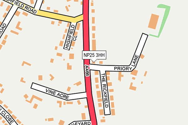 NP25 3HH map - OS OpenMap – Local (Ordnance Survey)