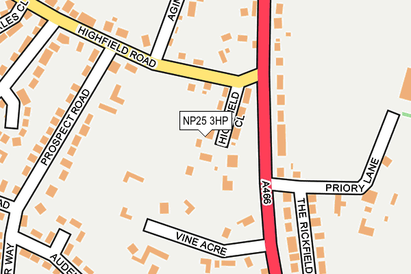 NP25 3HP map - OS OpenMap – Local (Ordnance Survey)