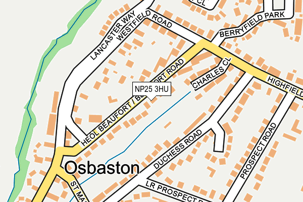 NP25 3HU map - OS OpenMap – Local (Ordnance Survey)