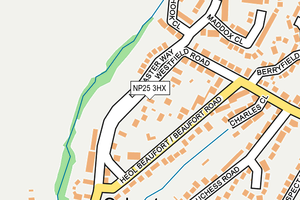 NP25 3HX map - OS OpenMap – Local (Ordnance Survey)
