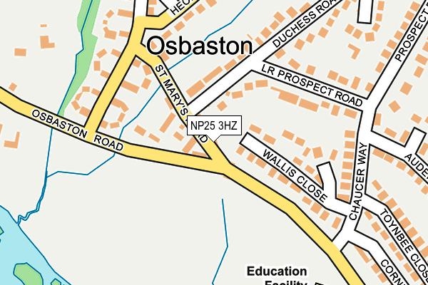 NP25 3HZ map - OS OpenMap – Local (Ordnance Survey)