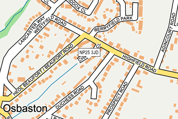 NP25 3JD map - OS OpenMap – Local (Ordnance Survey)