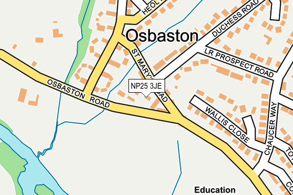 NP25 3JE map - OS OpenMap – Local (Ordnance Survey)