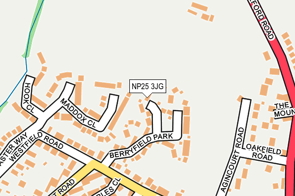 NP25 3JG map - OS OpenMap – Local (Ordnance Survey)