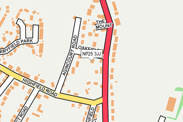 NP25 3JJ map - OS OpenMap – Local (Ordnance Survey)