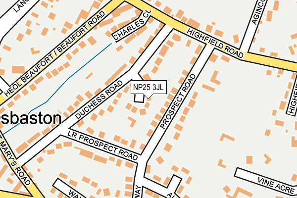 NP25 3JL map - OS OpenMap – Local (Ordnance Survey)