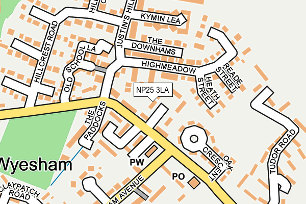 NP25 3LA map - OS OpenMap – Local (Ordnance Survey)