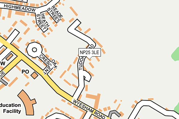 NP25 3LE map - OS OpenMap – Local (Ordnance Survey)