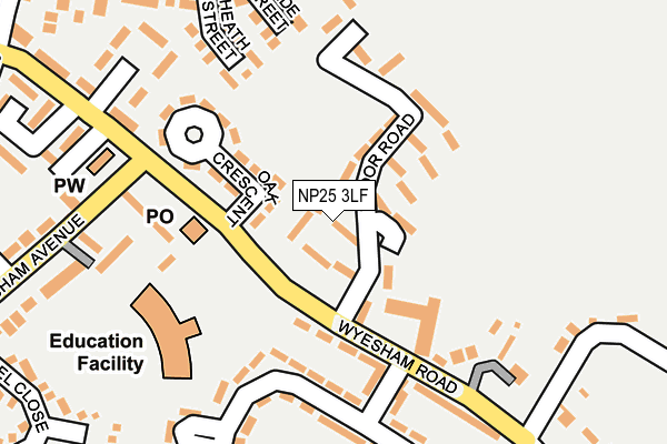 NP25 3LF map - OS OpenMap – Local (Ordnance Survey)