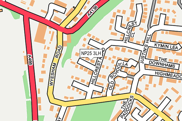 NP25 3LH map - OS OpenMap – Local (Ordnance Survey)