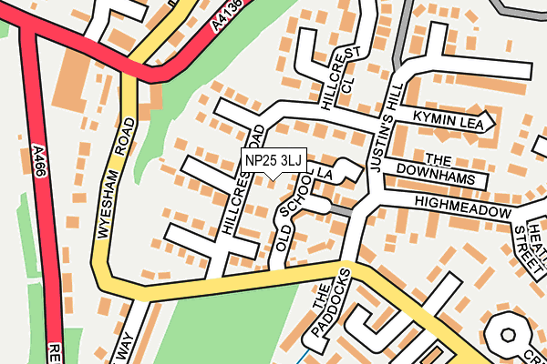 NP25 3LJ map - OS OpenMap – Local (Ordnance Survey)