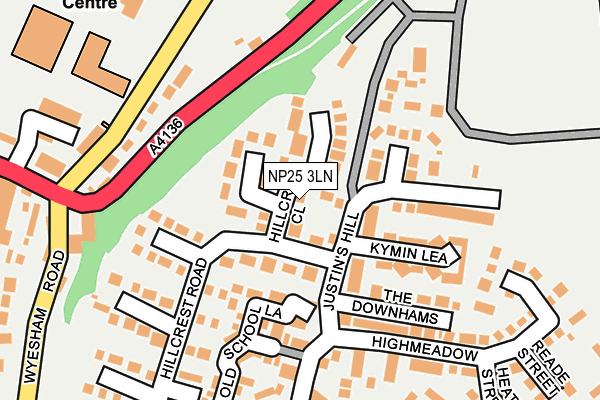 NP25 3LN map - OS OpenMap – Local (Ordnance Survey)