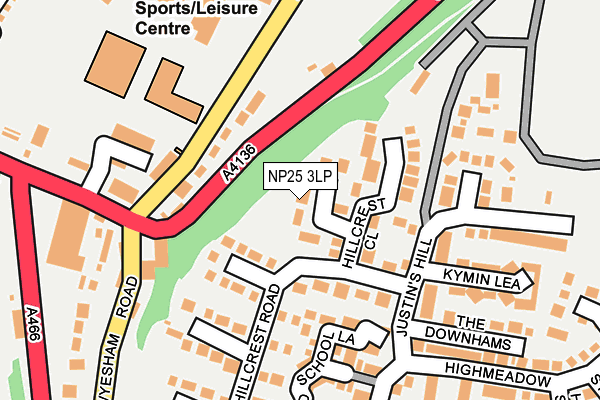 NP25 3LP map - OS OpenMap – Local (Ordnance Survey)