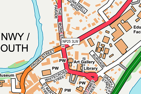 NP25 3LW map - OS OpenMap – Local (Ordnance Survey)