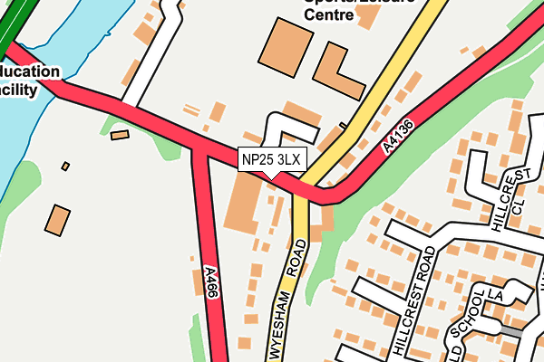 NP25 3LX map - OS OpenMap – Local (Ordnance Survey)