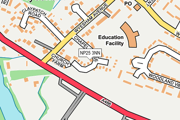 NP25 3NN map - OS OpenMap – Local (Ordnance Survey)