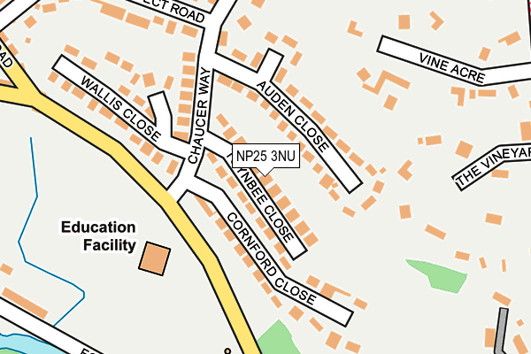 NP25 3NU map - OS OpenMap – Local (Ordnance Survey)