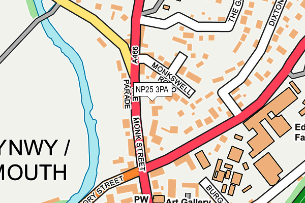 NP25 3PA map - OS OpenMap – Local (Ordnance Survey)