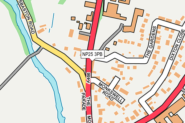 NP25 3PB map - OS OpenMap – Local (Ordnance Survey)