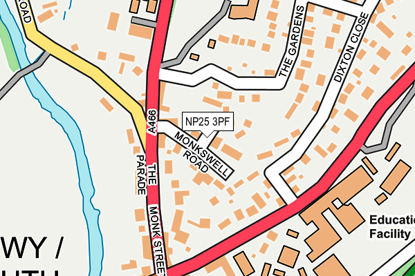 NP25 3PF map - OS OpenMap – Local (Ordnance Survey)