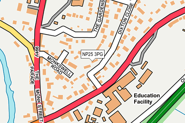 NP25 3PG map - OS OpenMap – Local (Ordnance Survey)