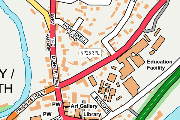 NP25 3PL map - OS OpenMap – Local (Ordnance Survey)