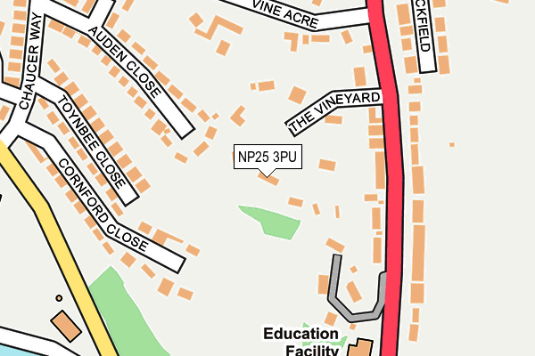 NP25 3PU map - OS OpenMap – Local (Ordnance Survey)