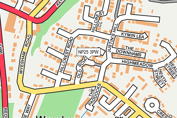 NP25 3PW map - OS OpenMap – Local (Ordnance Survey)