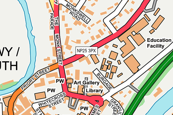 NP25 3PX map - OS OpenMap – Local (Ordnance Survey)