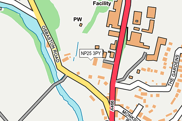 NP25 3PY map - OS OpenMap – Local (Ordnance Survey)