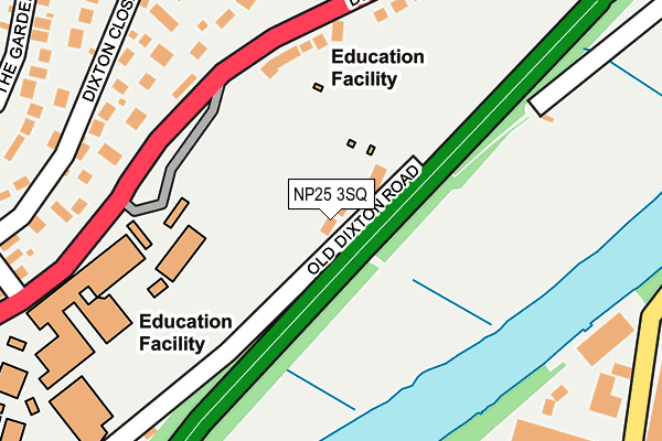 NP25 3SQ map - OS OpenMap – Local (Ordnance Survey)